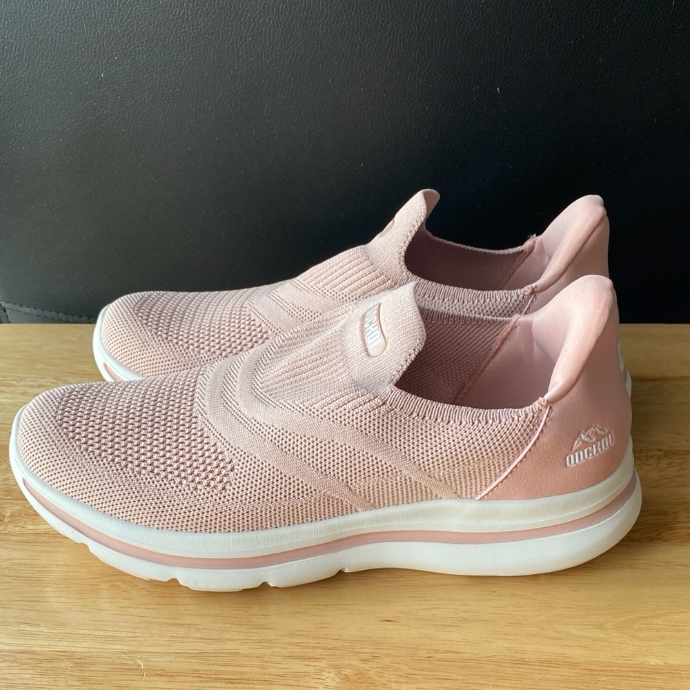 Women's Pink Slip-On Sneakers - Picture 5 of 12